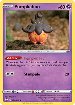 SWORD AND SHIELD, Evolving Skies - 076/203 : Pumpkaboo (Reverse Holo) (7744056230135)