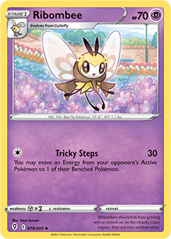 SWORD AND SHIELD, Evolving Skies - 079/203 : Ribombee (Reverse Holo) (7744056459511)