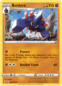 SWORD AND SHIELD, Evolving Skies - 087/203 : Boldore (Reverse Holo) (7744059343095)