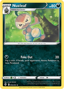 SWORD AND SHIELD, Evolving Skies - 096/203 : Nuzleaf (Reverse Holo) (7744059801847)