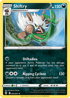 SWORD AND SHIELD, Evolving Skies - 097/203 : Shiftry (Reverse Holo) (7744059900151)