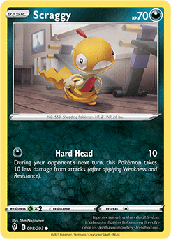 SWORD AND SHIELD, Evolving Skies - 098/203 : Scraggy (Reverse Holo) (7744059965687)