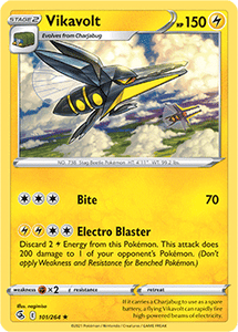 SWORD AND SHIELD, Fusion Strike - 101/264 : Vikavolt (Reverse Holo) (7725159481591)