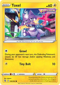 SWORD AND SHIELD, Fusion Strike - 106/264 : Toxel (Reverse Holo) (7725160202487)