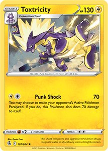 SWORD AND SHIELD, Fusion Strike - 107/264 : Toxtricity (Reverse Holo) (7725160431863)