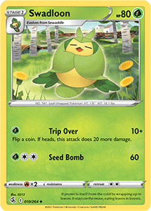 SWORD AND SHIELD, Fusion Strike - 010/264 : Swadloon (Reverse Holo) (7725144310007)