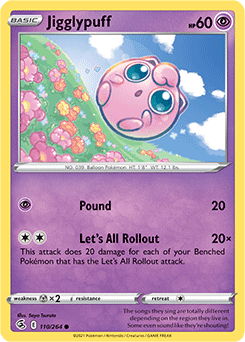 SWORD AND SHIELD, Fusion Strike - 110/264 : Jigglypuff (Reverse Holo) (7725161906423)