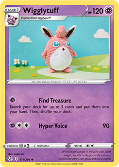 SWORD AND SHIELD, Fusion Strike - 111/264 : Wigglytuff (Reverse Holo) (7725162234103)