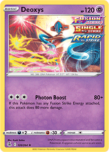 SWORD AND SHIELD, Fusion Strike - 120/264 : Deoxys (Reverse Holo) (7725163610359)