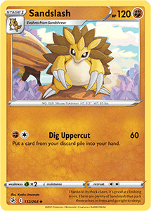 SWORD AND SHIELD, Fusion Strike - 132/264 : Sandslash  (Reverse Holo) (7725167575287)