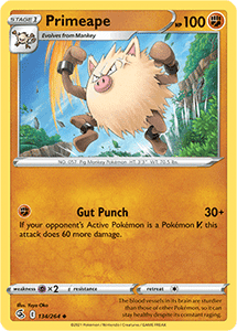 SWORD AND SHIELD, Fusion Strike - 134/264 : Primeape (Reverse Holo) (7725168853239)