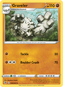 SWORD AND SHIELD, Fusion Strike - 136/264 : Graveler (Reverse Holo) (7725169410295)