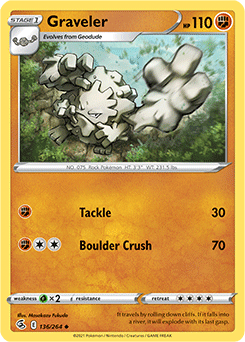 SWORD AND SHIELD, Fusion Strike - 136/264 : Graveler (Reverse Holo) (7725169410295)