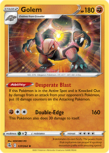 SWORD AND SHIELD, Fusion Strike - 137/264 : Golem (Reverse Holo) (7725169443063)