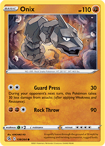 Copy of SWORD AND SHIELD, Fusion Strike - 138/264 : Onix (Reverse Holo) (7725169737975)