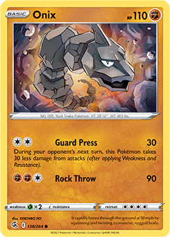 Copy of SWORD AND SHIELD, Fusion Strike - 138/264 : Onix (Reverse Holo) (7725169737975)