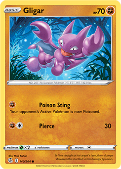 SWORD AND SHIELD, Fusion Strike - 140/264 : Gligar (Reverse Holo) (7725170065655)