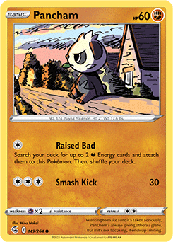 SWORD AND SHIELD, Fusion Strike - 149/264 : Pancham (Reverse Holo) (7725172982007)