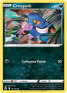 SWORD AND SHIELD, Fusion Strike - 165/264 : Croagunk (Reverse Holo) (7725174718711)