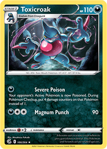 SWORD AND SHIELD, Fusion Strike - 166/264 : Toxicroak (Reverse Holo) (7725174784247)