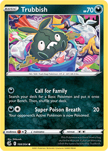 SWORD AND SHIELD, Fusion Strike - 168/264 : Trubbish (Reverse Holo) (7725175341303)