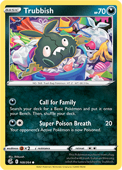 SWORD AND SHIELD, Fusion Strike - 168/264 : Trubbish (Reverse Holo) (7725175341303)