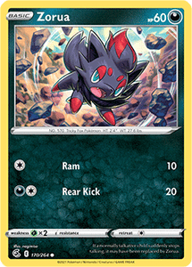 SWORD AND SHIELD, Fusion Strike - 170/264 : Zorua (Reverse Holo) (7725175505143)