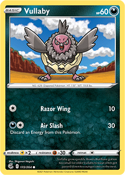 SWORD AND SHIELD, Fusion Strike - 172/264 : Vullaby (Reverse Holo) (7725175668983)