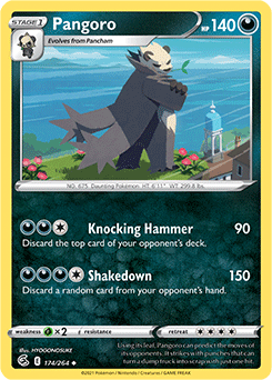 SWORD AND SHIELD, Fusion Strike - 174/264 : Pangoro(Reverse Holo) (7725175865591)