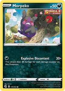 SWORD AND SHIELD, Fusion Strike - 179/264 : Morpeko (Reverse Holo) (7725176324343)