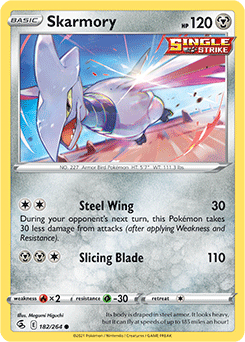 SWORD AND SHIELD, Fusion Strike - 182/264 : Skarmory (Reverse Holo) (7725176717559)