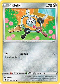 SWORD AND SHIELD, Fusion Strike - 186/264 : Klefki (Reverse Holo) (7725177110775)