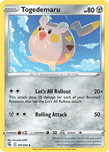 SWORD AND SHIELD, Fusion Strike - 187/264 : Togedemaru (Reverse Holo) (7725177274615)