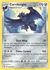 SWORD AND SHIELD, Fusion Strike - 190/264 : Corviknight (Reverse Holo) (7725177635063)