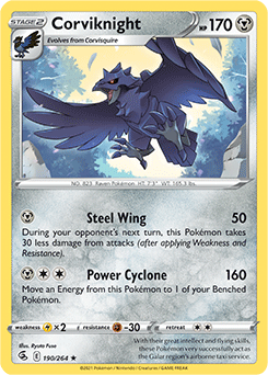 SWORD AND SHIELD, Fusion Strike - 190/264 : Corviknight (Reverse Holo) (7725177635063)