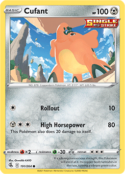 SWORD AND SHIELD, Fusion Strike - 191/264 : Cufant (Reverse Holo) (7725177733367)