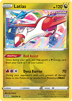 SWORD AND SHIELD, Fusion Strike - 193/264 : Latias (Reverse Holo) (7725178061047)