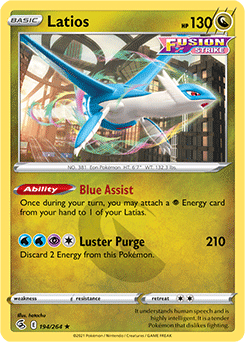 SWORD AND SHIELD, Fusion Strike - 194/264 : Latios (Reverse Holo) (7725178192119)