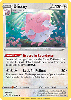 SWORD AND SHIELD, Fusion Strike - 203/264 : Blissey (Reverse Holo) (7725179011319)