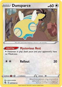 SWORD AND SHIELD, Fusion Strike - 207/264 : Dunsparce (Reverse Holo) (7725179601143)