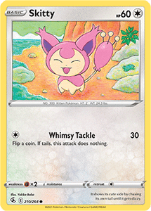 SWORD AND SHIELD, Fusion Strike - 210/264 : Skitty (Reverse Holo) (7725180453111)