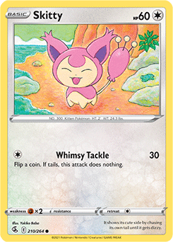 SWORD AND SHIELD, Fusion Strike - 210/264 : Skitty (Reverse Holo) (7725180453111)