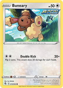 SWORD AND SHIELD, Fusion Strike - 212/264 : Buneary (Reverse Holo) (7725181370615)