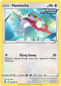 SWORD AND SHIELD, Fusion Strike - 216/264 : Hawlucha (Reverse Holo) (7725182746871)