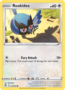 SWORD AND SHIELD, Fusion Strike - 217/264 : Rookidee (Reverse Holo) (7725182779639)