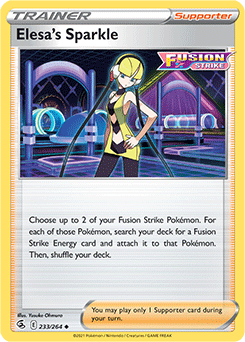 SWORD AND SHIELD, Fusion Strike - 233/264 : Elesa's Sparkle (Reverse Holo) (7725186744567)