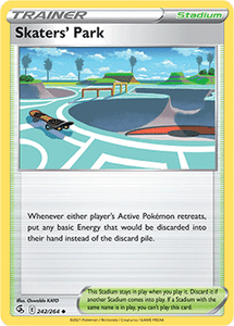 SWORD AND SHIELD, Fusion Strike - 242/264 : Skater's Park (Reverse Holo) (7725188350199)