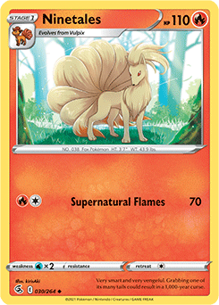 SWORD AND SHIELD, Fusion Strike - 030/264 : Ninetales (Reverse Holo) (7725148963063)