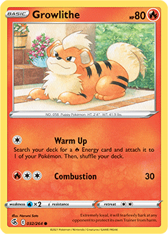 SWORD AND SHIELD, Fusion Strike - 031/264 : Growlithe (Reverse Holo) (7725149487351)