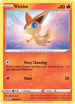 SWORD AND SHIELD, Fusion Strike - 036/264 : Victini (Reverse Holo) (7725150273783)